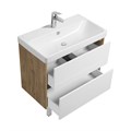 Тумба под раковину AQUATON Сканди 80 белый, дуб рустикальный (1A283001SDZ90) 1A283001SDZ90