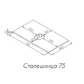 Либерти 75 Столешница Дуб Эльвезия 1A281003LYC70