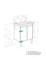 Сканди 80 Тумба Doors Белый/Дуб Верона (БЕЗ УМЫВАЛЬНИКА Адриана-80) 1A282901SDB20