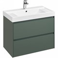 Тумба под раковину Roca Ona 800 подвесная, 2 ящика, зеленый матовый (A857630513) A857630513