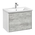 Тумба под раковину Roca Ronda 70 ящики с доводчиками, белый матовый/бетон (Z.RU93.0.300.3) Z.RU93.0.300.3