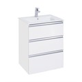 Тумба под раковину Roca THE GAP 600 мм, подвесная, 3 ящика, белый глянец (A857404806) A857404806