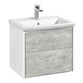 Тумба под раковину Roca Ronda, 60 см, с ящиками, белый матовый/бетон (Z.RU93.0.300.2) Z.RU93.0.300.2