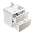 Тумба под раковину Roca Ronda, 60 см, с ящиками, белый матовый/бетон (Z.RU93.0.300.2) Z.RU93.0.300.2
