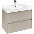 Тумба под раковину Roca Ona 800 подвесная, 2 ящика, бежево-серый матовый (A857630510) A857630510