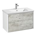 Тумба под раковину Roca Z Ronda, 80 см, подвесная,  бетон/белый матовый (RU93.0.300.4) Z.RU93.0.300.4