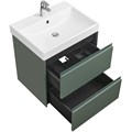 Тумба под раковину Roca Ona 600 подвесная, 2 ящика, зеленый матовый (A857613513) A857613513