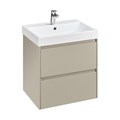 Тумба под раковину Roca Ona 600 подвесная, 2 ящика, бежево-серый матовый (A857613510) A857613510