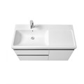 Тумба под раковину Roca DOMI 1000 мм, подвесная, левая, 2 ящика, белый глянец (A857477806) A857477806