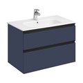 Тумба под раковину Roca DOMI 800 мм, подвесная, 2 ящика, синий матовый (Z.RU93.0.786.8) Z.RU93.0.786.8