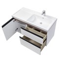 Тумба под раковину Roca DOMI 1000 мм, правая, подвесная, 2 ящика, белый глянец (A857478806) A857478806