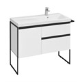Тумба под раковину Roca DOMI 1000 мм, правая, подвесная, 2 ящика, белый глянец (A857478806) A857478806