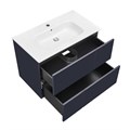 Тумба под раковину Roca Luna 80, подвесная, 2 ящика, синий матовый (Z.RU93.0.776.7) Z.RU93.0.776.7