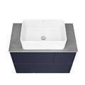 Тумба под раковину Roca Luna 80, подвесная, 2 ящика, синий матовый (Z.RU93.0.776.7) Z.RU93.0.776.7