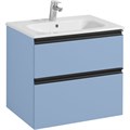 Тумба под раковину Roca DOMI 600 мм, подвесная, 2 ящика, небесный синий матовый (Z.RU93.0.787.0) Z.RU93.0.787.0