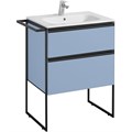 Тумба под раковину Roca DOMI 600 мм, подвесная, 2 ящика, небесный синий матовый (Z.RU93.0.787.0) Z.RU93.0.787.0