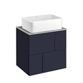 Тумба под раковину Roca Luna 60, подвесная, 2 ящика, синий матовый (Z.RU93.0.776.4) Z.RU93.0.776.6