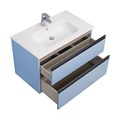 Тумба под раковину Roca DOMI 800 мм, 2 ящика, подвесная, небесный синий матовый (Z.RU93.0.787.1) Z.RU93.0.787.1