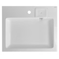 Раковина Azario Etna NEW 600х500х100 литьевой мрамор, сифон в комплекте, белая (CS00086607) CS00086607