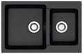 Кухонная мойка AZARIO Grand 765х500х190 двойная, искусственный мрамор, цвет Черный (CS00079903) CS00079903