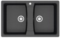 Кухонная мойка AZARIO Elmas 780х500х190 двойная, искусственный мрамор, цвет черный (CS00078333) CS00078333