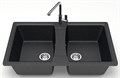 Кухонная мойка AZARIO Elmas 780х500х190 двойная, искусственный мрамор, цвет черный (CS00078333) CS00078333
