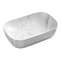 Раковина-чаша Azario 610x410x145 накладная, овальная, светлый мрамор (AZ-2143-P-M831) AZ-2143-P-M831