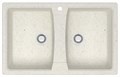 Кухонная мойка AZARIO Elmas 780х500х190 двойная, искусственный мрамор, цвет хлопок (CS00079898) CS00079898