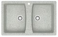 Кухонная мойка AZARIO Elmas 780х500х190 двойная, искусственный мрамор, цвет светло серый (CS00078335) CS00078335