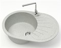 Кухонная мойка AZARIO Flora 730x450x215 искусственный мрамор, цвет светло серый (CS00079916) CS00079916