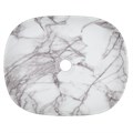 Раковина-чаша Azario 465x375x115 накладная, овальная, светлый мрамор (AZ-2185-M819) AZ-2185- M819