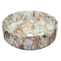 Раковина-чаша Azario 355х355х120 накладная, круглая, коричневый мраморный (AZ-3134-M830) AZ-3134-M830