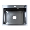 Кухонная мойка AZARIO NICOLE 500х500х220 нержавеющая сталь, в комплекте сифон, диспенсер, коландер, черный(AZB5050N) AZB5050N
