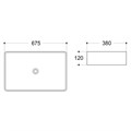 Раковина-чаша Azario 675х380х120 накладная, прямоугольная, черный матовый (AZ-2250-MB) AZ-2250-MB