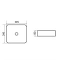 Раковина-чаша Azario 395х395х150 накладная, квадратная, черный матовый (AZ-2075-B-MB) AZ-2075-B-MB