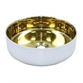 Раковина-чаша Azario 355х355х120 накладная, круглая, белый, золото  (AZ-3134-ST-WG) AZ-3134-ST-WG