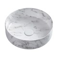 Раковина-чаша Azario 355х355х120 накладная, круглая, светлый мраморный (AZ-3134-M820) AZ-3134-M820