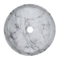 Раковина-чаша Azario 355х355х120 накладная, круглая, светлый мраморный (AZ-3134-M820) AZ-3134-M820