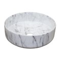 Раковина-чаша Azario 355х355х120 накладная, круглая, светлый мраморный (AZ-3134-M820) AZ-3134-M820