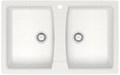 Кухонная мойка AZARIO Elmas 780х500х190 двойная, искусственный мрамор, цвет белый (CS00078329) CS00078329