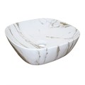 Раковина-чаша Azario 370x370x115 накладная, округлая, светлый мрамор (AZ-2184+M845) AZ-2184+M845
