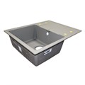 Кухонная мойка AZARIO Tavas 620х480х197 кварцевая, прямоугольная, сифон в комплекте, цвет Серый (CS00097671) CS00097671