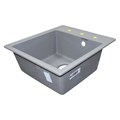 Кухонная мойка AZARIO Milas 480х420х197 кварцевая, прямоугольная, сифон в комплекте, цвет Серый (CS00097667) CS00097667
