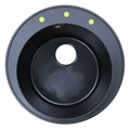 AZARIO кухонная мойка кварцевая Sivas (480х480х197) Черная (сифон) CS00097657
