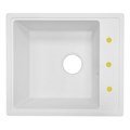 Кухонная мойка AZARIO Milas 480х420х197 кварцевая, прямоугольная, сифон в комплекте, цвет Белый (CS00097665) CS00097665