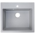 Кухонная мойка AZARIO Onda 565x505x200 искусственный мрамор, сифон в комплекте, цвет серый (CS00105223) CS00105223