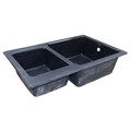 Кухонная мойка AZARIO Ostin 770x510х210 искусственный мрамор, двойная, сифон в комплекте, цвет черный (CS00105244) CS00105244