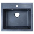 Кухонная мойка AZARIO Onda 565x505x200 искусственный мрамор, сифон в комплекте, цвет черный (CS00105224) CS00105224