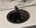 Кухонная мойка AZARIO Solo 505x505x190 искусственный мрамор, сифон в комплекте, цвет черный (CS00105237) CS00105237