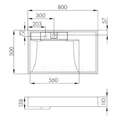 Рейн 80 Раковина Белая 1A72113KRW010